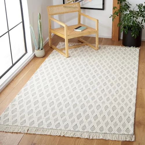 Vista 8 de SAFAVIEH Natura Collection - Alfombra de pasillo de 9 pies, color marfil y negro, diseño de transición, ideal para zonas de alto tráfico en pasillo
