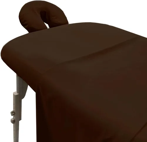 Vista 9 de London Linens Juego de sábanas de microfibra suave para mesa de masaje de 3 piezas, incluye funda para mesa de masaje, sábana bajera ajustable