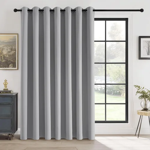 Vista 13 de RYB HOME Cortinas portátiles para puerta con privacidad, cortinas opacas y aislantes térmicas para dormitorio, armario, sala de estar, comedor, Beige