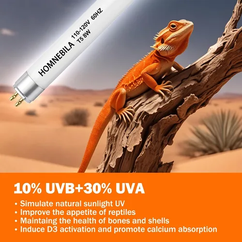Vista 6 de Bombilla de reptil T5 10.0 UVB, 8 W 12 pulgadas, paquete de 2