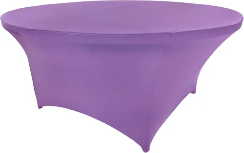 Vista 57 de Mantel de cóctel de elastano redondo de 24 pulgadas x 30 pulgadas de alto, color negro