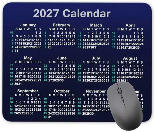 Vista 14 de Alfombrilla de mouse con calendario, calendario horizontal 2026, alfombrilla de mouse de goma natural, alfombrilla de mouse rectangular de calidad