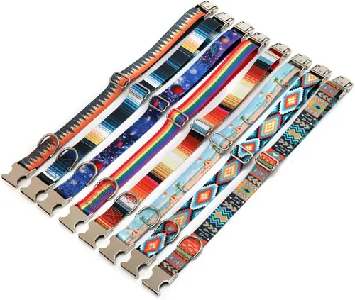 Vista 3 de Collar suave y duradero para perro con hebilla metálica, collares ajustables de liberación rápida para cachorros, para perros pequeños, medianos