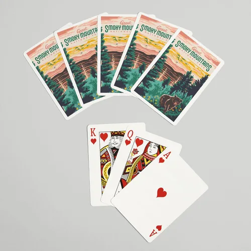 Vista 7 de Lantern Press Great Smoky Mountains National Park, Explorer Series (52 cartas de juego, baraja de cartas de tamaño póker con comodines)