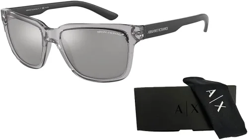 Vista 3 de Armani Exchange AX4026S Square Sunglasses For Men For Women BUNDLE with Designer iWear Complimentary Eyewear Care Kit