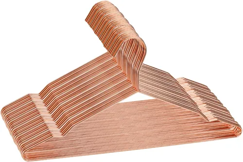 Vista 9 de Tosnail Paquete de 30 perchas de metal de alambre fuerte de acero inoxidable de 16.5 pulgadas, perchas de ropa resistentes, organizador de armario