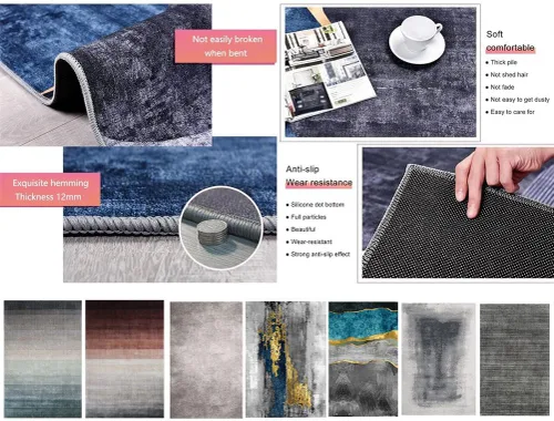 Vista 7 de Heated Floor Mat Graphene Electric Heated Rug Carpet Floor Heating Mat with Timer, Fast Heating Heated Area Rug Foot Warmer Indoor Space Floor 01