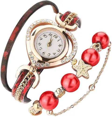 Vista 7 de Reloj de mujer trenzado CdyBox banda de cuero rivet (paquete de 6).