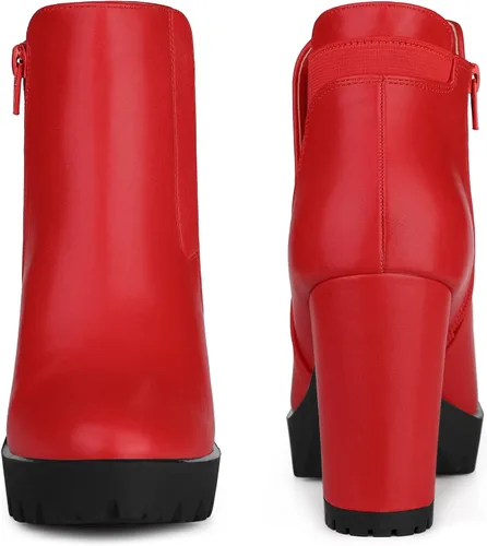 Vista 2 de Perphy Botas Chelsea de tacón alto con plataforma para mujer