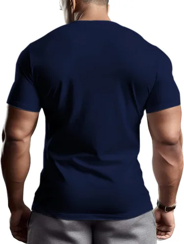 Vista 2 de ReedCA This is The Way - Mens Bodybuilding T-Shirts Fashion Workout Fitness Tee Slim Fit Gym Muscle Short Sleeve