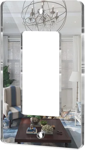 Vista 18 de 10 placas para interruptor de luz de espejo, salida de doble orificio de 4.72 x 2.91 pulgadas, cubierta de luz de interruptor, placas de pared