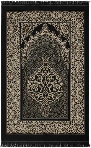 Vista 4 de Modefa Tapete de oración para regalos islámicos, alfombra de oración musulmana tejida fina, regalos musulmanes para hombres, regalos de Ramadán