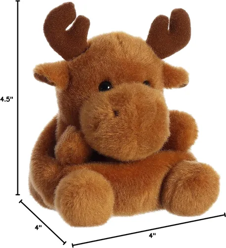 Vista 6 de Aurora® Adorable Palm Pals™ Cinnamon Moose™ - Peluche de muñeco de felpa coleccionable y divertido para niños y coleccionistas adultos - Perfecto
