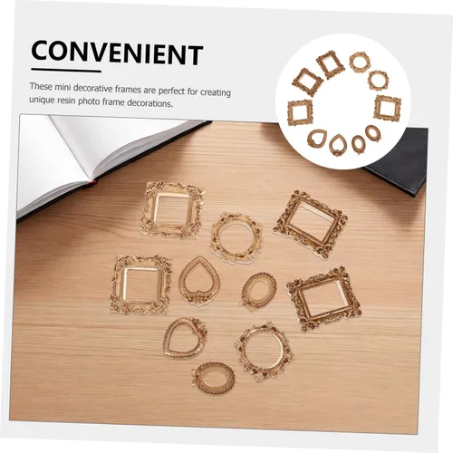 Vista 3 de ULTECHNOVO 10pcs Vintage Mini Resin Picture Frames for DIY Crafts