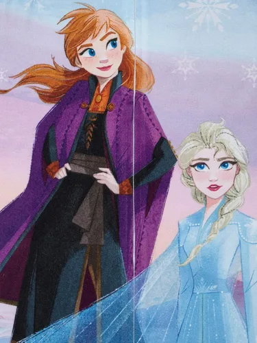 Vista 3 de Girl's Disney Frozen 2 One Piece Flannel Blanket Sleeper