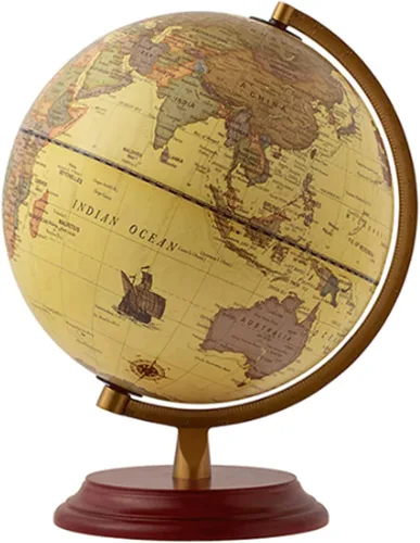 Vista 8 de Geographic Globes Vintage Rotating Globe With Mahogany Base Vintage Globes Desktop World Globe Education Geographic Globes Fun Illuminated