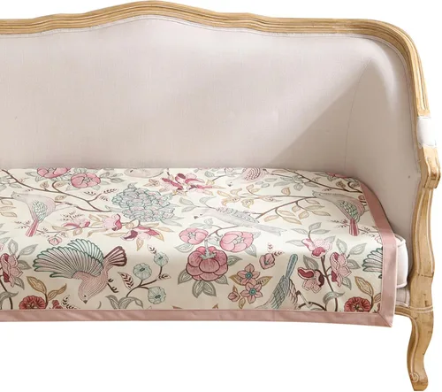 Vista 11 de patdrea Funda de sofá de diseño, fundas de terciopelo verde floral para banco de cama seccional, fundas de banco de cama de lujo, funda
