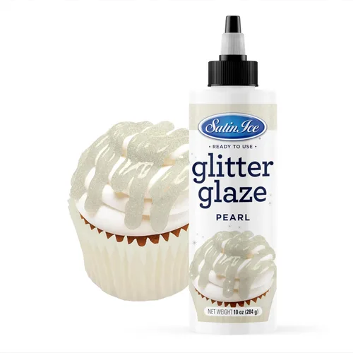 Vista 9 de Satin Ice Esmalte de purpurina negra (botella de 10 onzas) para decorar pasteles, cupcakes, brownies y donas