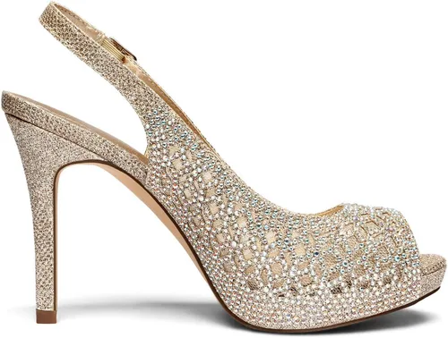 Vista 2 de DREAM PAIRS Zapatos de tacón alto con plataforma para mujer, con diamantes de imitación