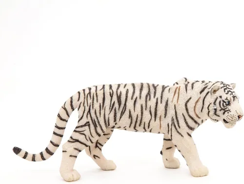 Vista 5 de Papo -Pintado a mano - Figura -Wild Animal Kingdom - Tigre blanco -50045 -Coleccionable - para niños - Adecuado para niños y niñas- a partir de 3