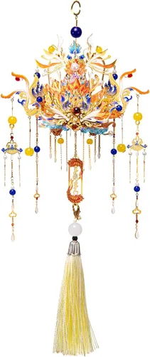 Vista 9 de MU Rompecabezas de metal 3D DIY Kits de modelo Phoenix Coronet Serie B Honghu, cultura china rompecabezas de construcción en miniatura