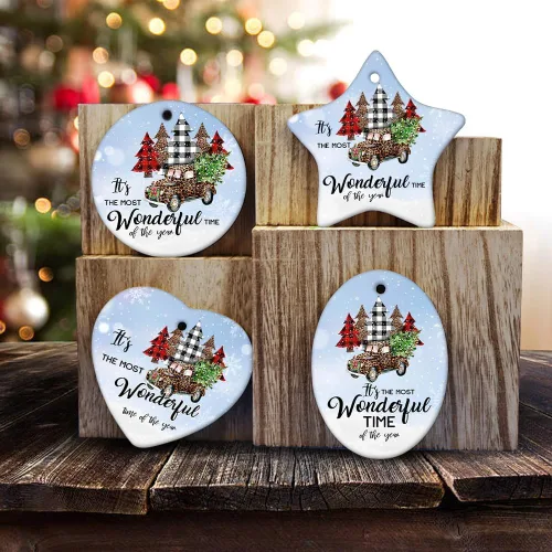 Vista 7 de NAZENTI Adorno de cerámica personalizado para bebé recién nacido, estadísticas de nacimiento, regalo de nueva mamá, primera Navidad del bebé
