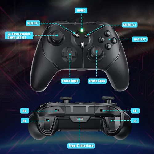Vista 8 de Switch Controllers Wireless Switch Pro Controller for Nintendo Switch ControllerSwitch LiteSwitch OLED Switch Remote Gamepad with Joystick