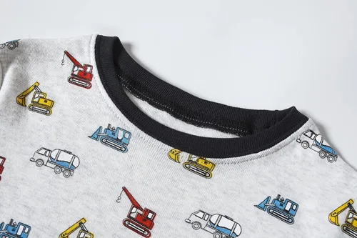 Vista 4 de Family Feeling - Conjunto de 2 piezas de pijama de Navidad a rayas para niños y niñas, 100% algodón