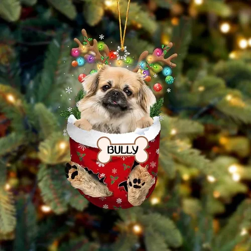 Vista 78 de IZI POD Affenpinscher Adorno de Navidad personalizado para perro, adorno de bolsillo de nieve para perro para árbol de Navidad, adorno acrílico