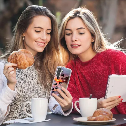 Vista 2 de Funda transparente para Samsung A15 5G de 6.5 pulgadas, doble capa protectora a prueba de golpes de PC transparente de silicona suave