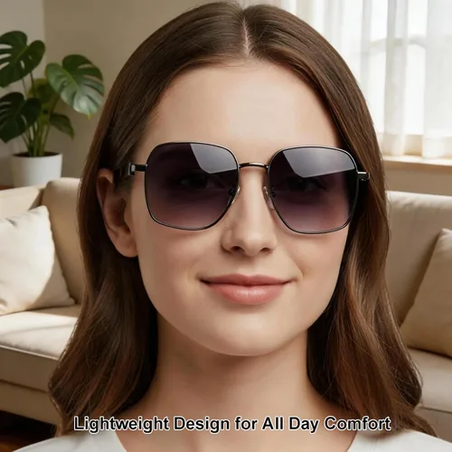 Vista 7 de Gafas inteligentes para hombres y mujeres, anteojos Bluetooth con micrófono y altavoces, gafas de audio de carga rápida compatibles con asistente