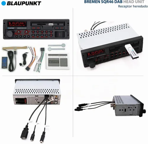 Vista 6 de BLAUPUNKT Bremen SQR 46 DAB Retro Car Stereo 80s Classic Bluetooth USB SD AUX - Negro