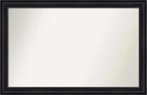Vista 269 de Amanti Art Espejo personalizado, espejo de baño negro Astor, espejo de pared o espejo de tocador de baño sobre el fregadero (25 x 25 pulgadas)