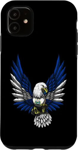Vista 6 de Funda para iPhone 12 mini con bandera de El salvador y águila salvadoreña