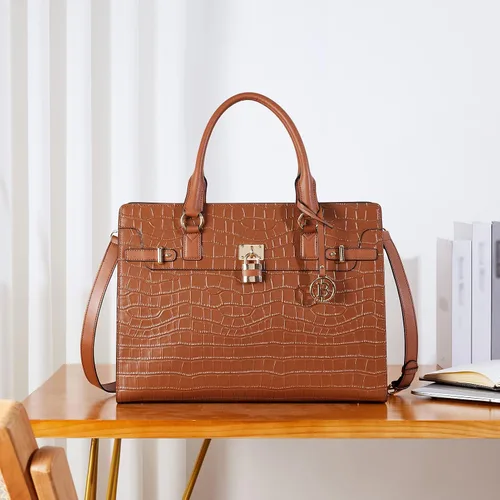 Vista 8 de BOSTANTEN Maletín para mujer 15.6 pulgadas cuero portátil bolsa vintage delgada abogada bolsa de negocios elegante bolso de trabajo
