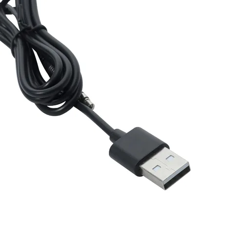 Vista 2 de Cable de audio AUX macho de 0.138 in a cable adaptador USB 2.0, auriculares inalámbricos Bluetooth, orejera recargable, cable de carga de repuesto