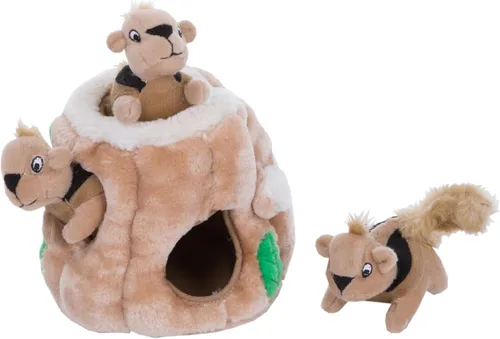 Vista 16 de Outward Hound Hide A Birthday Cake, rompecabezas de peluche con temática de cumpleaños para perros
