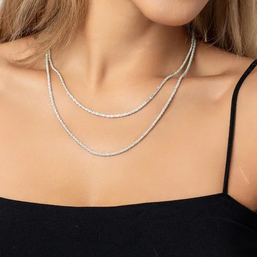 Vista 4 de Layered Necklaces for Women 14K Real GoldSilver Plated Dainty Bar Twist Rope Mirror Bead Layering Chain Choker Necklaces Gold Jewelry for Women