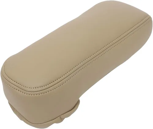 Vista 6 de LUJUNTEC Funda de repuesto de cuero para reposabrazos de asiento beige para Ford F150 F250 F350 para Excursion Lariat 99 00 01 02 03 04 05 06 07