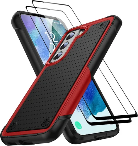 Vista 74 de Jeylly Funda para Samsung Galaxy S10 Plus S10+, ajuste delgado, doble capa, resistente, absorción de golpes, TPU con carcasa trasera de Negro