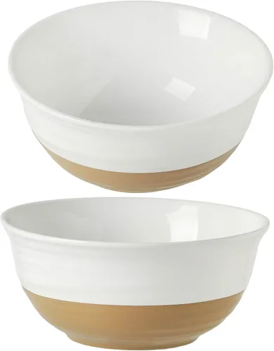 Vista 23 de HASENSE - Cuencos de sopa de cerámica y cuencos de cereal, juego de 6 cuencos de 20 onzas para cocina, juego de cuencos apilables para ramen