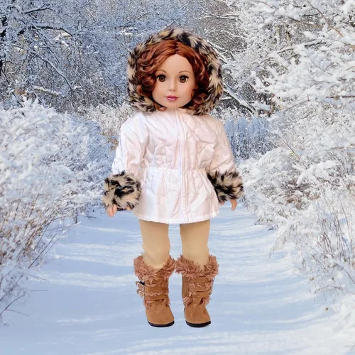 Vista 6 de Diversión de invierno: traje de 3 piezas para muñeca de 18 pulgadas