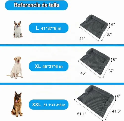 Vista 7 de Wn's Day Cama Lujosa de Sofá para Perros, Funda Calmante Lavable de Sofá para Perros, Protector de Sofá Removible para Perros, Cama de Sofá