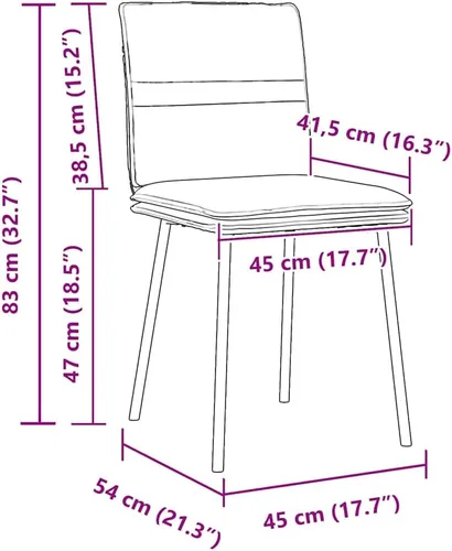 Vista 2 de Modern Black Velvet Dining Chair Set of 4, Compact Rectangular Design for Small Spaces, Sturdy Metal Frame and Plush Seating for Dining Room Kitchen