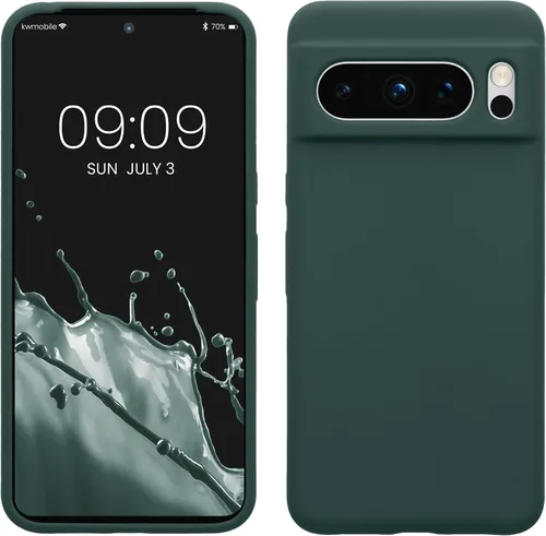 Vista 87 de kwmobile Funda compatible con Google Pixel 7 Pro - Funda de silicona TPU con acabado suave - Piedra antigua