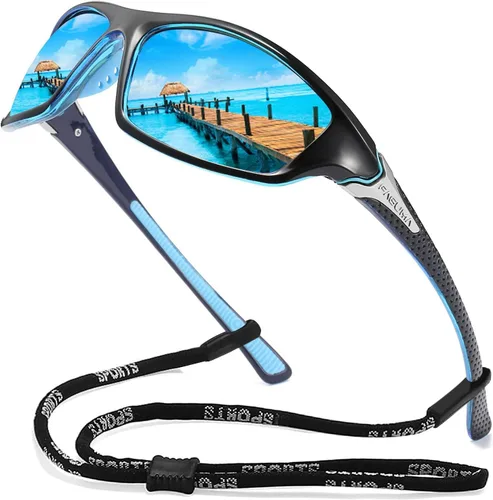 Vista 8 de Gafas de sol polarizadas para hombre, ciclismo, conducir, pesca, 100% protección UV Cycling Driving Fishing
