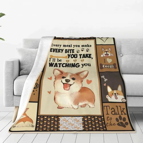 Vista 12 de Manta de pastor para decoración de perro, regalos de pastor para niñas y niños, manta de franela de forro polar súper cálida y suave y ligera, manta