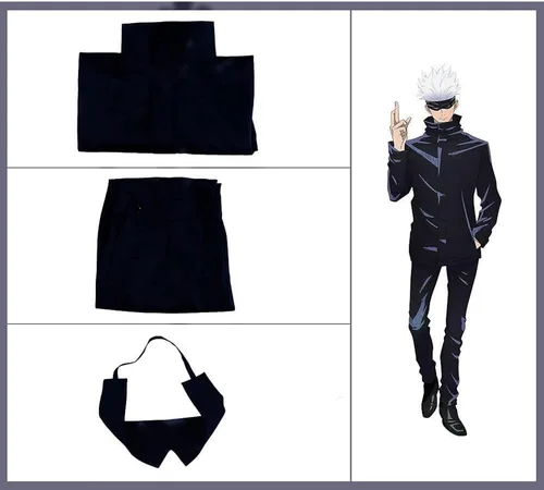 Vista 5 de UPUPCOS Disfraz de cosplay de anime, kimono, uniforme, kimono, peluca de anime, conjunto completo de Halloween