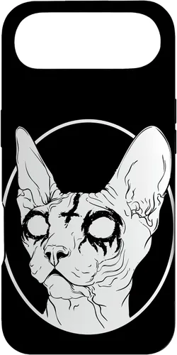 Vista 27 de Black Metal Sphynx Cat Pastel Goth and Death Metal Case for iPhone 17