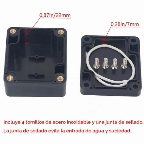 Vista 5 de Caja de conexiones Caja de conexiones IP65 impermeable de plástico ABS para proyectos eléctricos Caja de conexiones de alimentación Cajas de Negro